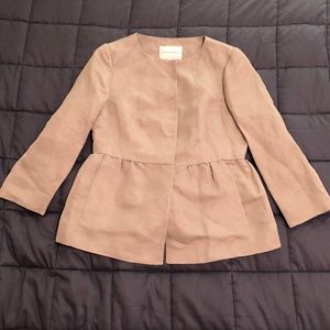 NWT Banana Republic Tan Silk/Linen/Acetate Jacket